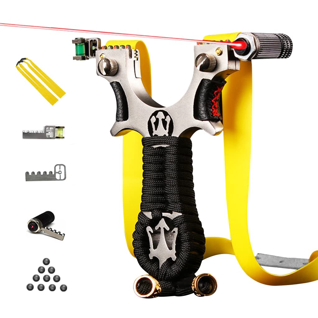 Proberos Slingshot Set with 200 Slingshot Beads and Laser Aime and 2pcs Gulel Rubber, Premium Alloy High Precision Slingshot Catapult for Outdoor Games, Outdoor Toys Proberos Slingshot Set with 200 Slingshot Beads and Laser Aime and 2pcs Gulel Rubber, Premium Alloy High Precision Slingshot Catapult for Outdoor Games, Outdoor Toys